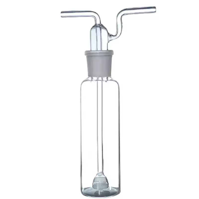 ABGIL Borosilicate Glass Gas Wash Bottle with Sintered End for Downward Gas Distribution, Complete 500 ml, ABG919