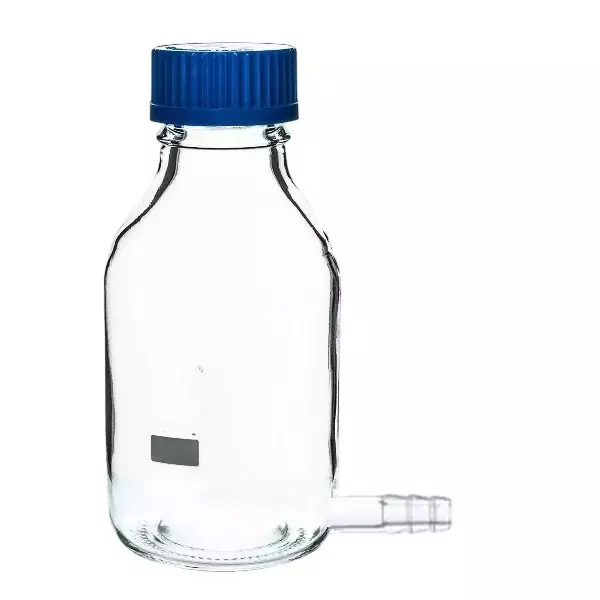 ABGIL Borosilicate Glass Aspirator Bottle with Screw Cap & Tubulation 100 ml, ABG807