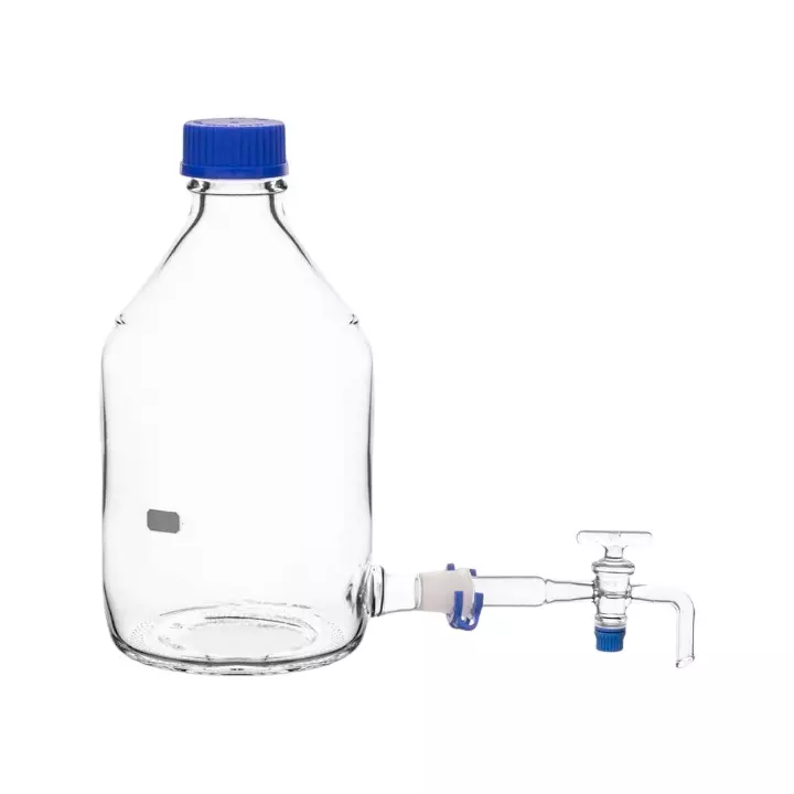 ABGIL Borosilicate Glass Aspirator Bottle with Screw Cap & Interchangeable Stopcock 5000 ml, ABG821
