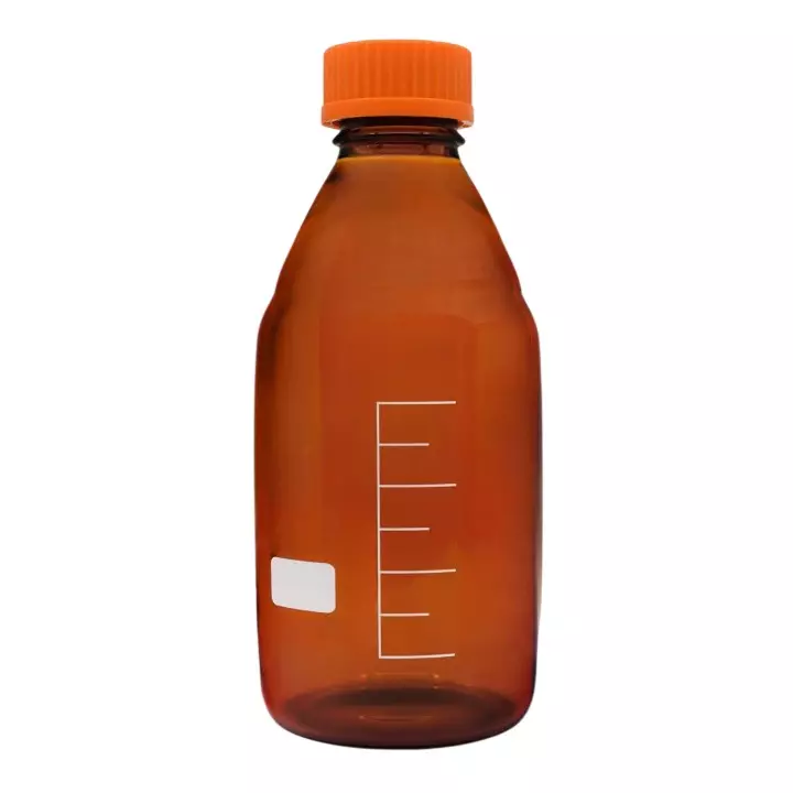 ABGIL Borosilicate Glass Reagent Bottle Amber Colour with Screw Cap 50 ml, ABG836