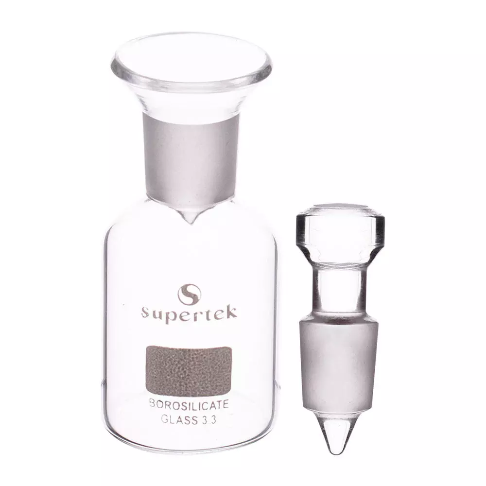 Supertek 300 ml BOD Bottle Clear Borosilicate Glass 3.3 with Robotic Head, 12.172.0300 (Pack of 2)
