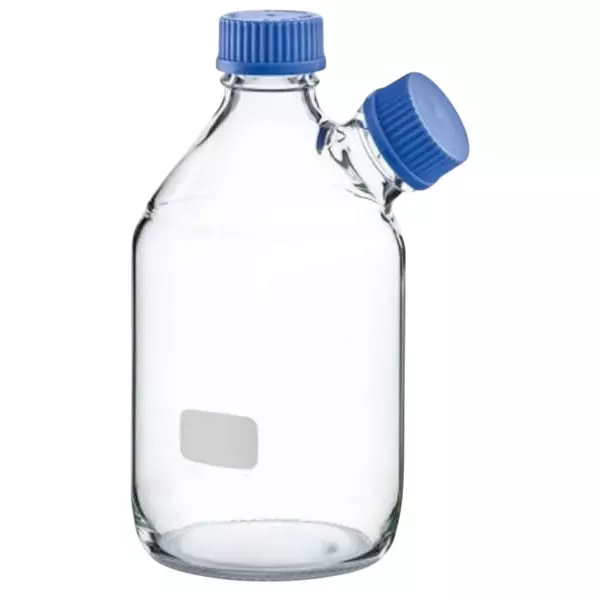 ABGIL Borosilicate Glass Two Neck HPLC Bottle with Screw Cap 10000 ml, ABG971