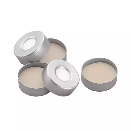 Bysafe 20 ml Crimp Top Glass Vial Clear With Beige White Si/PTFE Septa and Aluminium Cap, 9K-K4X0-LDUV (Pack of 100)