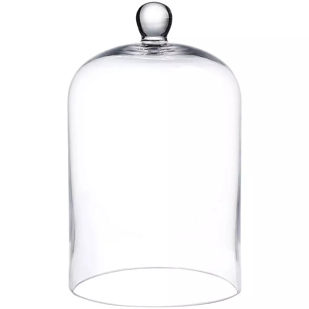 ABGIL Borosilicate Glass Bell Jar Knobbed 20 cm Height & 10 cm Dia, ABG1012