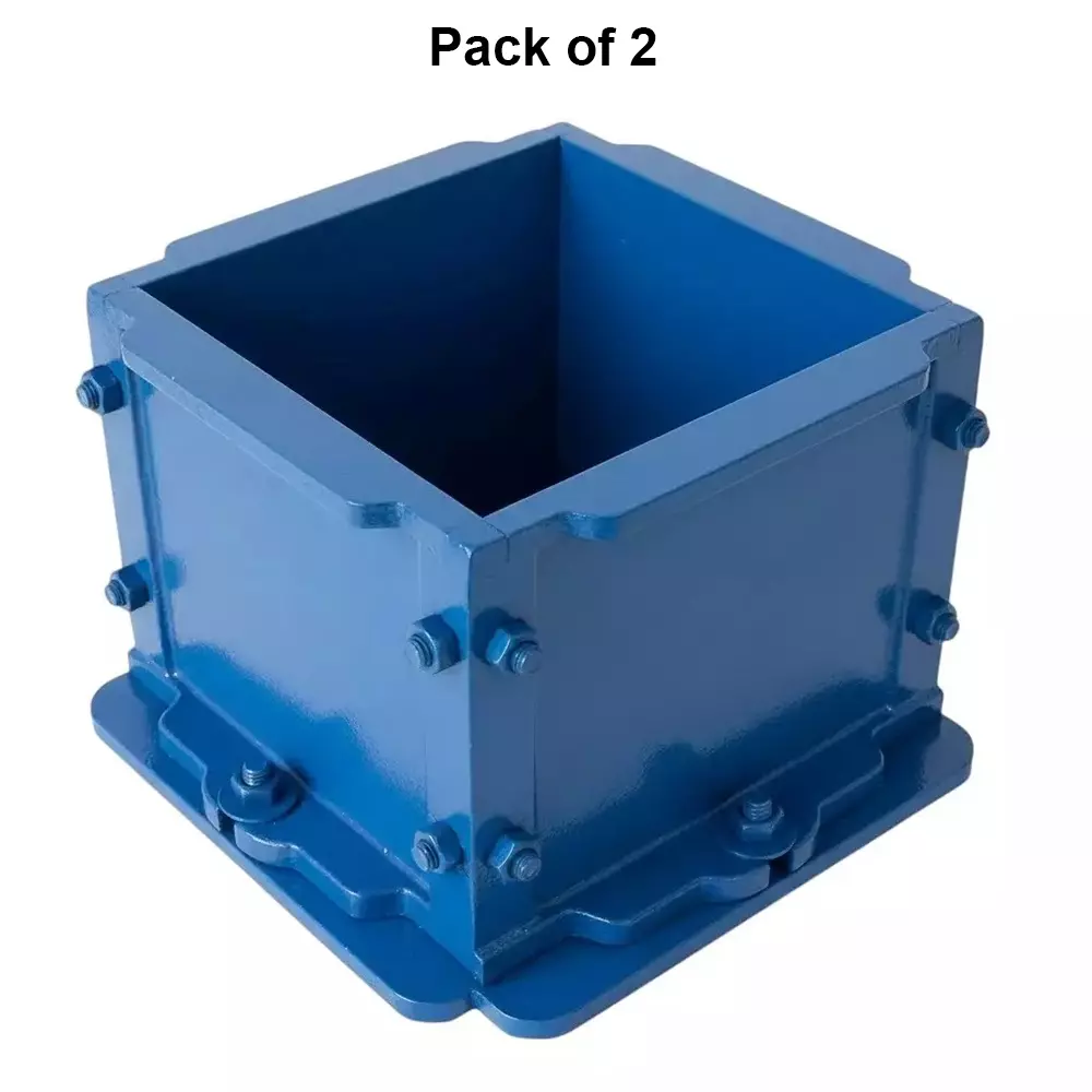 enkay-cube-mould-square-100-mm-size-blue-cast-iron-for-industrial-use-pack-of-2