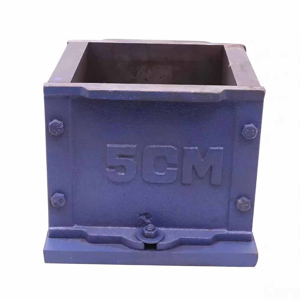 efficacy-5-cm-cube-mold-navy-blue-color-cast-iron-body-for-concrete-cube-construction-process