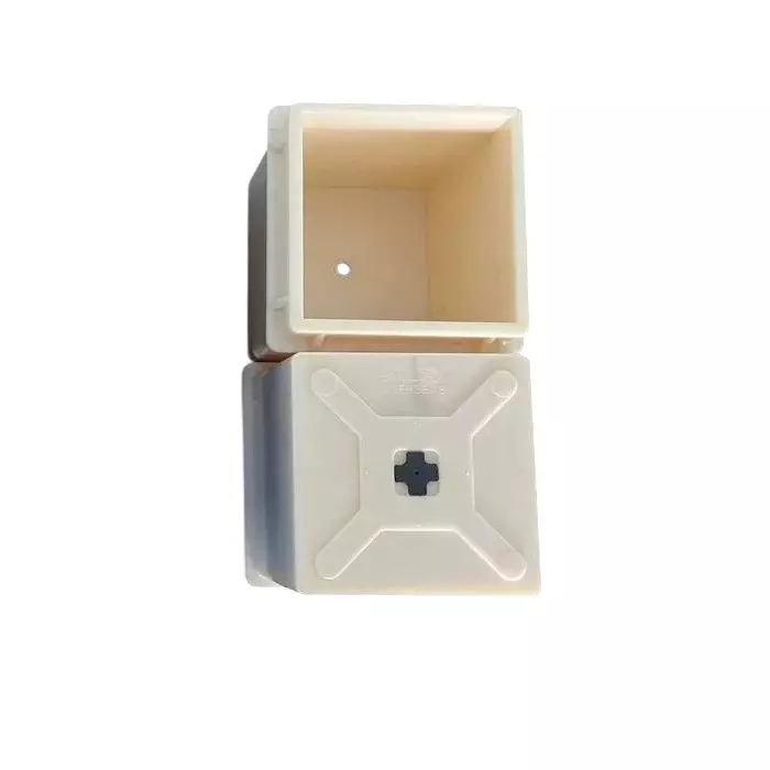 ENKAY Cube Mould Square 150 mm Size Ivory Plastic for Industrial Use