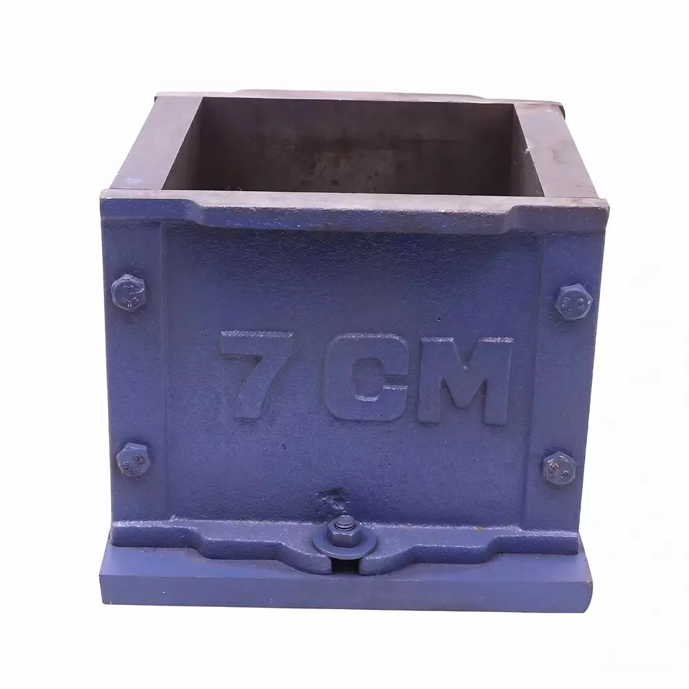efficacy-7-cm-cube-mold-navy-blue-color-cast-iron-body-for-concrete-cube-construction-process