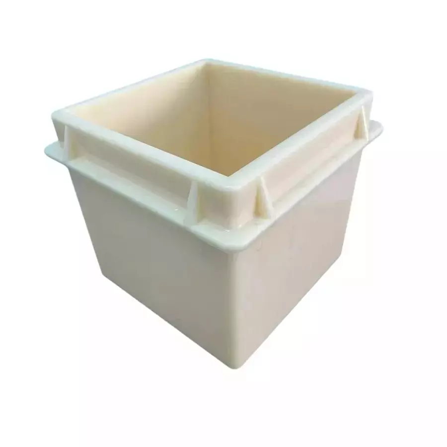 ENKAY Cube Mould Square 150 mm Size Ivory Plastic for Industrial Use (Pack of 2)