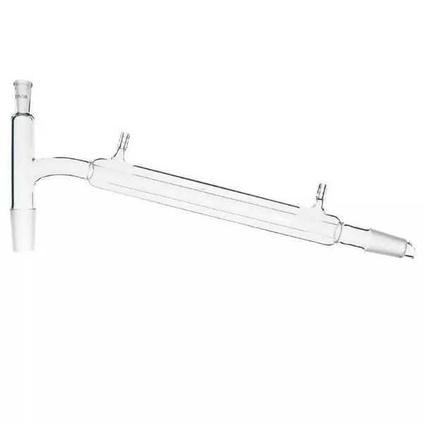 ABGIL Borosilicate Glass Simple Distillation Head with A Condenser Sealed To The Adapter at An Angle of 75°, B-10(10/19) Thermometer Joint, Cone Size B-34(34/35), Condenser Length 450 mm, ABG1411