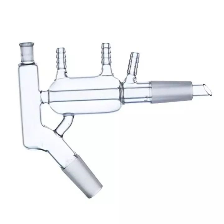 ABGIL Borosilicate Glass Distilling Heads, Short Path, Thermometer Joint B-14(14/23), Cone Size B-14(14/23), Condenser Length 75 mm, ABG1416