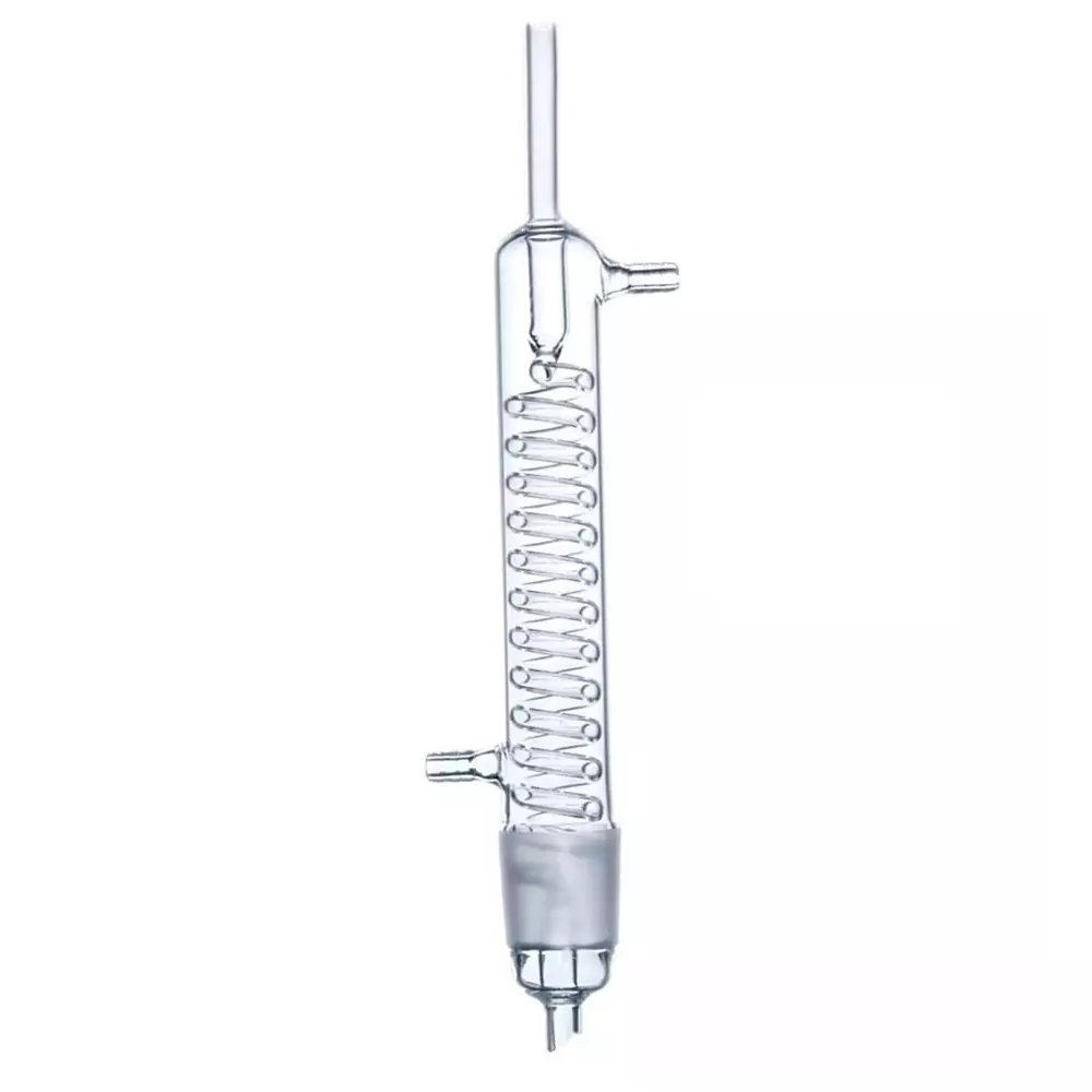 ABGIL Borosilicate Glass Extraction Coil Condenser (Graham) Vertical, Length 500 mm, Cone Size B-50(50/42), ABG1605