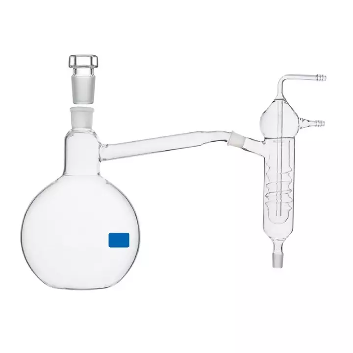 ABGIL Borosilicate Glass Distillation Apparatus with Friedrichs Condenser, Flask Capacity 5000 ml, Joint Size(Cone & Socket) B-24(24/29), ABG1462