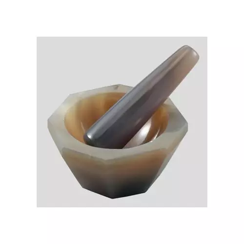 thumbnail image 2 of Agate Mortar And Pestle Set | Natural Brazilian Stone For Laboratory Grinding, 50mm Inner Diameter 2 of 14