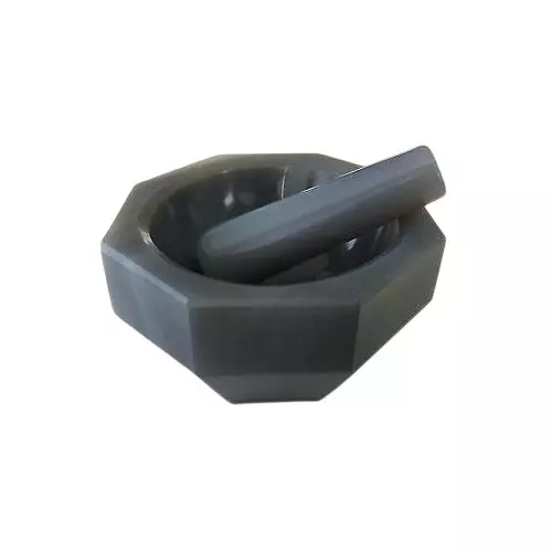WKM 100 mm Dia Black Agate Mortar and Pestle for Laboratories KTN76
