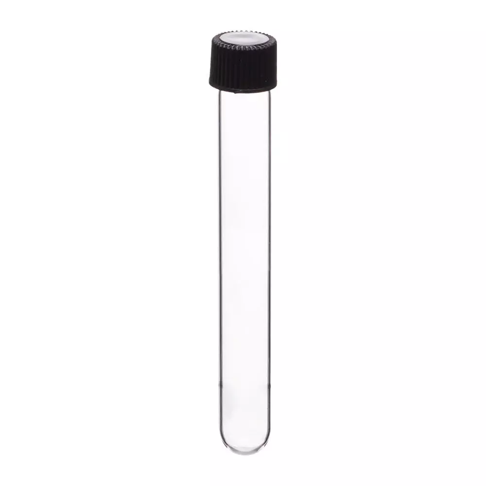 ABGIL Borosilicate Glass Culture Media Tube Round Bottom with Screw Cap, 150 ml Capacity, ABG4037