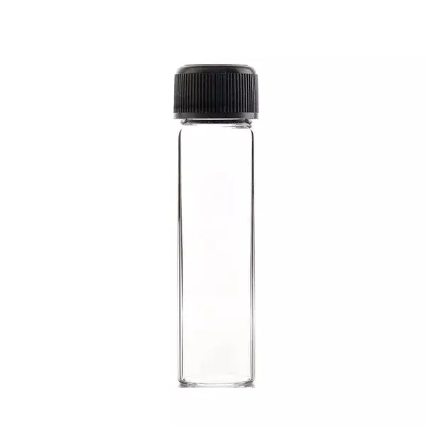 ABGIL Borosilicate Glass Culture Media Tube Flat Bottom with Screw Cap, 60 ml Capacity, ABG4028