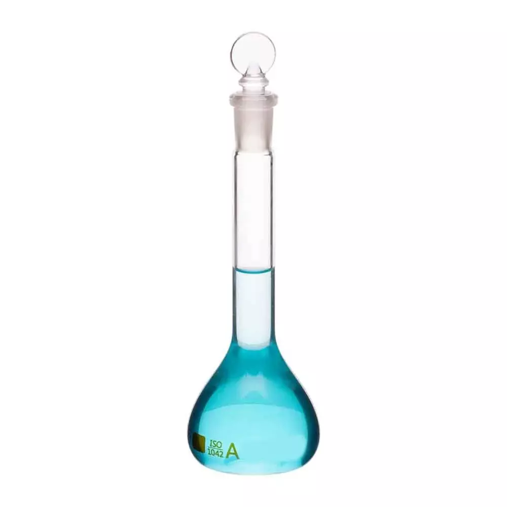 Supertek Volumetric Flask Transparent Class A 5 ml with Interchangeable Glass and Super Stopper, 72.418.0005NIS