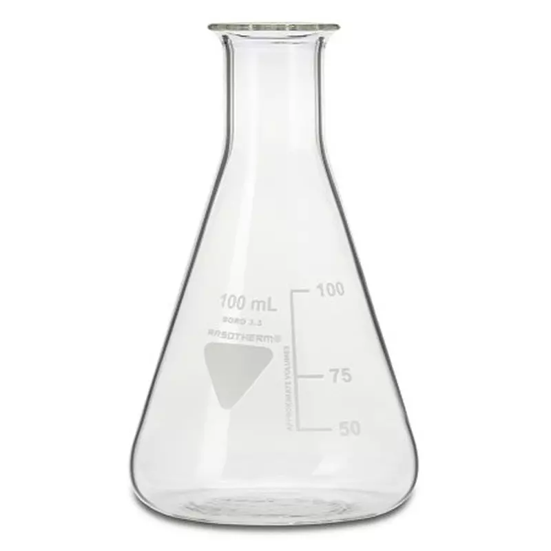 RS PRO Laboratory Flask 51 mm Diax90 mm 50 ml Capacity Borosilicate Glass, 2519335 (Pack of 10)