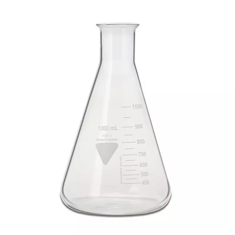 RS PRO Laboratory Flask 51 mm Diax280 mm 50 ml Capacity Borosilicate Glass, 2519340 (Pack of 10)