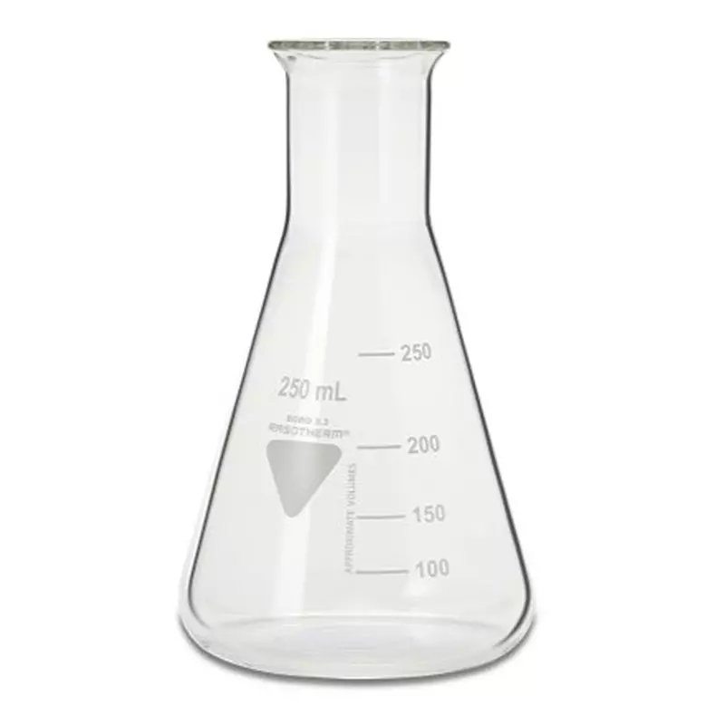 RS PRO Laboratory Flask 250 ml Capacity Borosilicate Glass 51 mm Dia, 2519337 (Pack of 10)