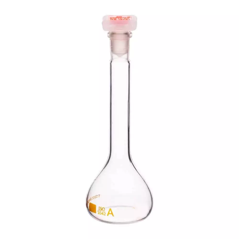 Supertek Volumetric Flask Transparent Class B 5 ml with Interchangeable Glass and Super Stopper, 70.418.0005NIS (Pack of 2)