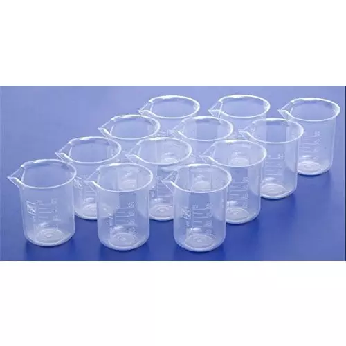 WKM Polypropylene Beaker for Chemistry Labs (Pack of 12 Pcs)
