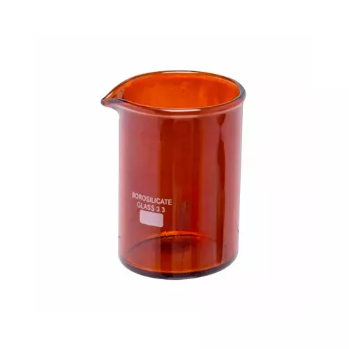 ABGIL Borosilicate Glass Beaker Low Form with Spout Amber Color 5 ml Capacity, ABG749