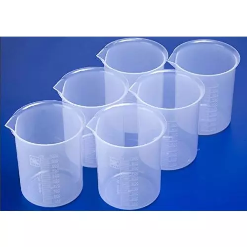 WKM 2 L Polypropylene Beaker for Laboratories KT164BM (Pack of 6 Pcs)