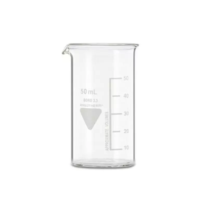 RS PRO Beaker 100 ml Capacity Borosilicate Glass 48 mm Dia, 2519327 (Pack of 10)