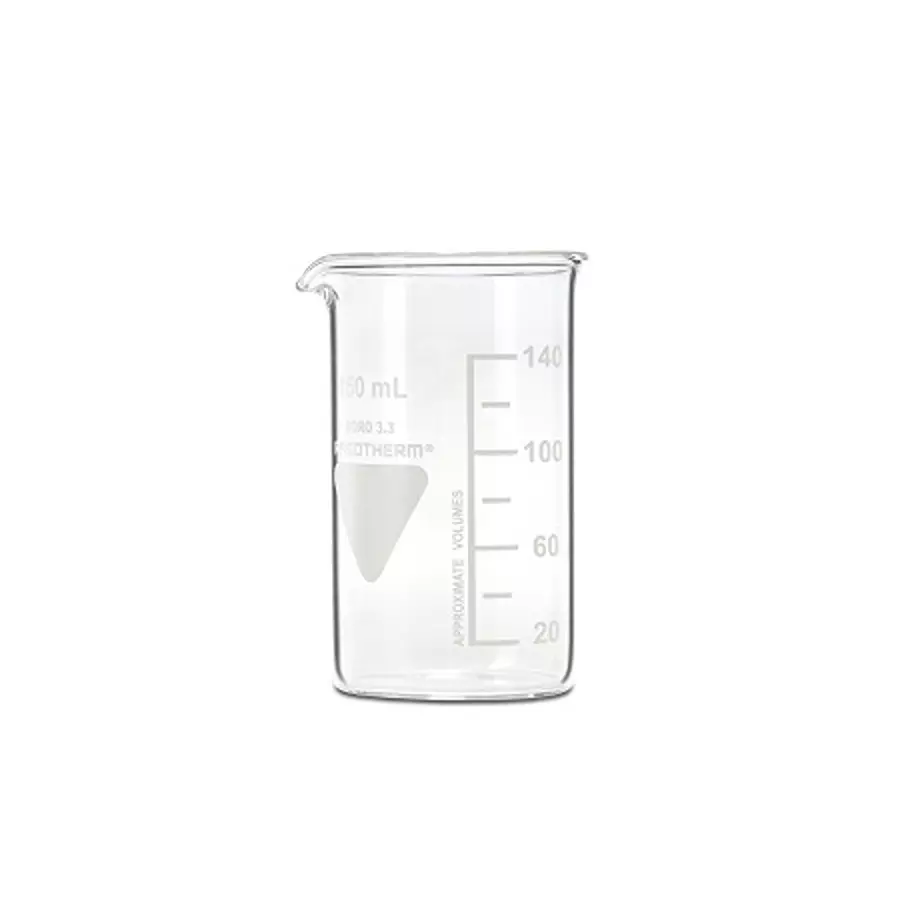 RS PRO Beaker 150 ml Capacity Borosilicate Glass 54 mm Dia, 2519328 (Pack of 10)
