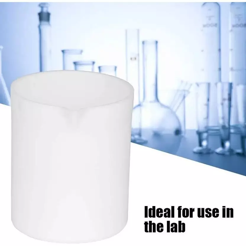 LARK 100 ml Measuring Beaker PTFE (Non-Stick) White Color for Laboratories, LTB-100ml