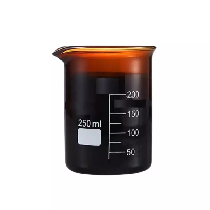 ABGIL Borosilicate Glass Beaker Low Form with Spout Amber Color 250 ml Capacity, ABG754