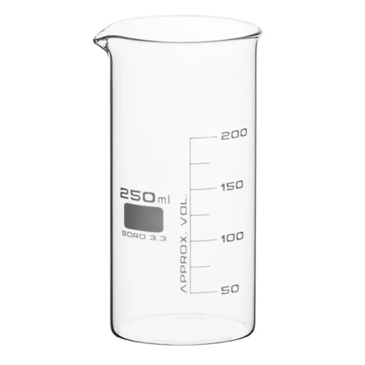ABGIL Borosilicate Glass Beaker Long Form with Spout 250 ml Capacity, ABG765
