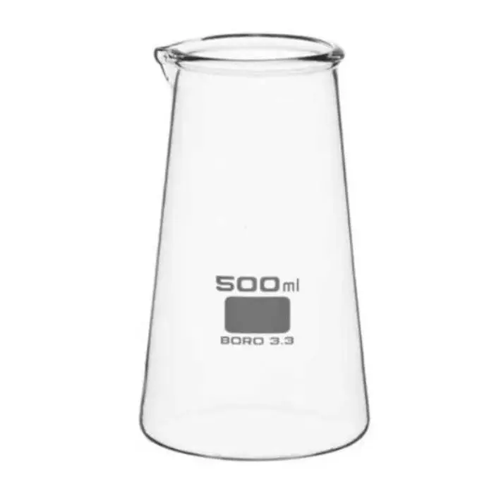 ABGIL Borosilicate Glass Beaker Phillip Pattern, Conical Form with Spout 500 ml Capacity, ABG770