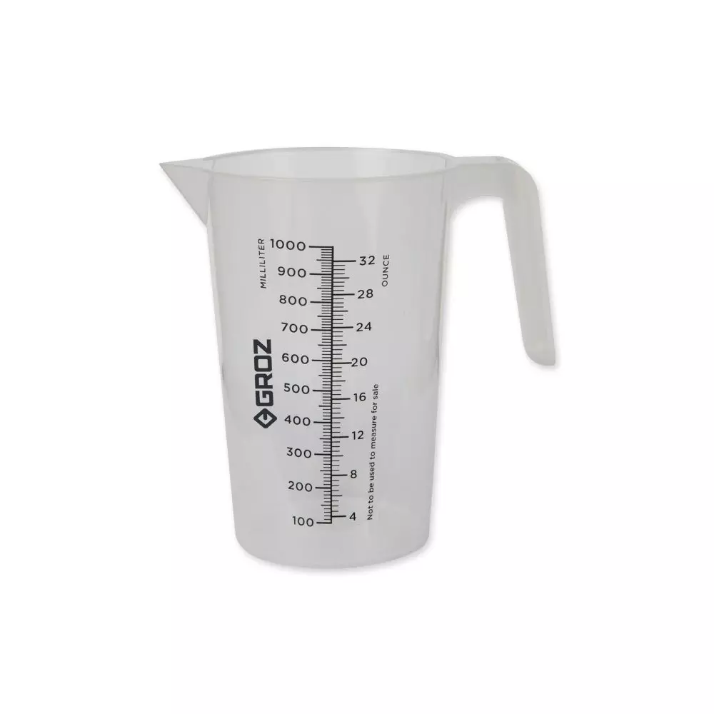 Groz Stackable Measuring Jug 1000 ml Transparent Polypropylene, JUG/1G
