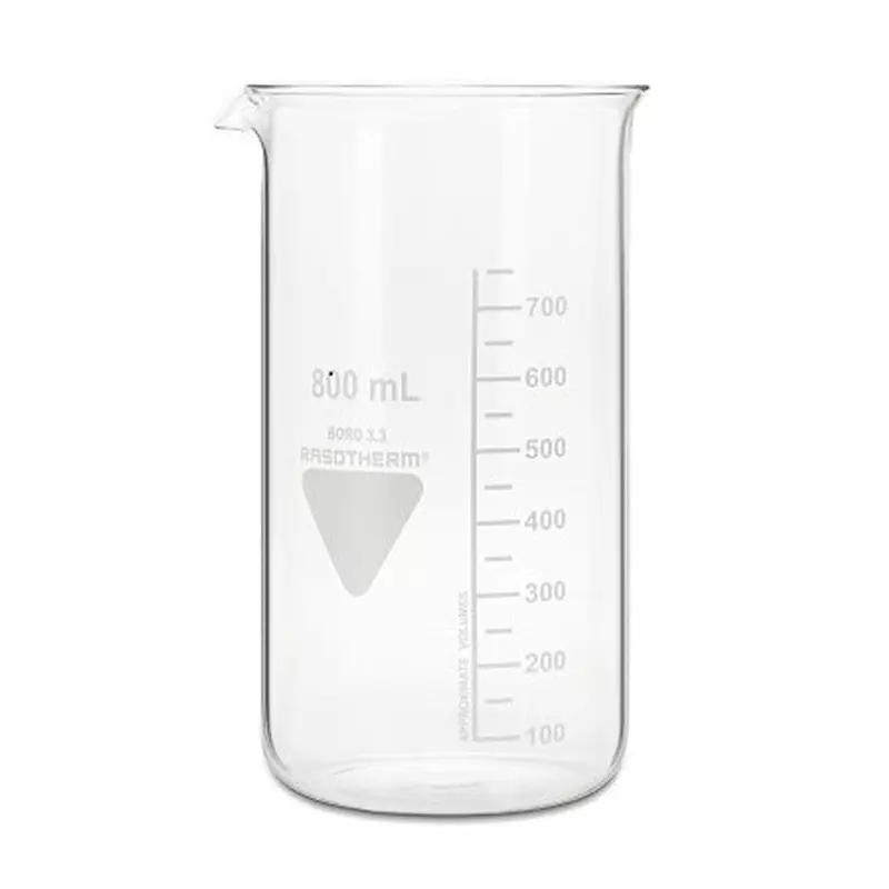 RS PRO Beaker 90 mm Diax175 mm 800 ml Capacity Borosilicate Glass, 2519332 (Pack of 10)