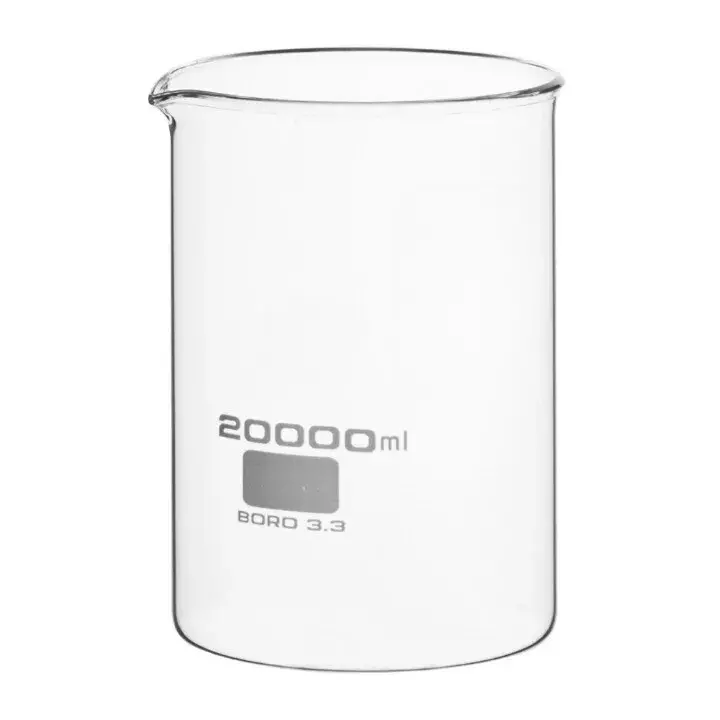 ABGIL Borosilicate Glass Beaker Low Form with Spout 20000 ml Capacity, ABG746