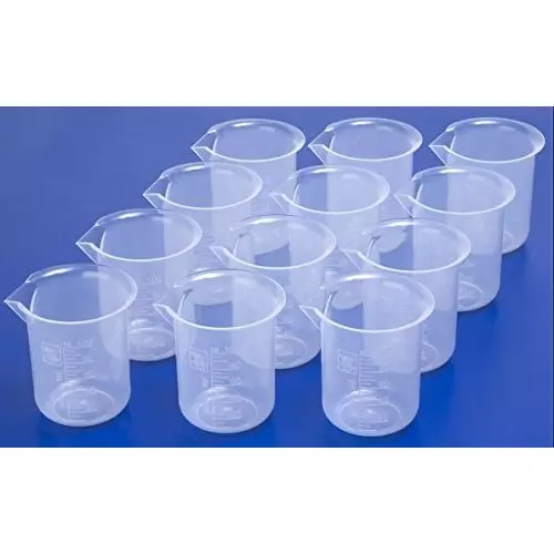 WKM 100 ml Polypropylene Beaker for Chemistry Labs KT115O (Pack of 12 Pcs)