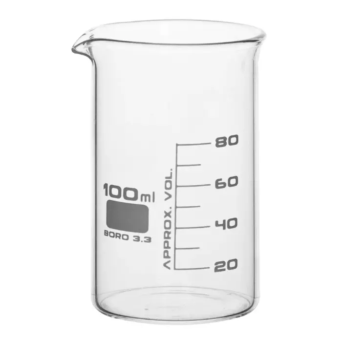 ABGIL Borosilicate Glass Beaker Long Form with Spout 100 ml Capacity, ABG764