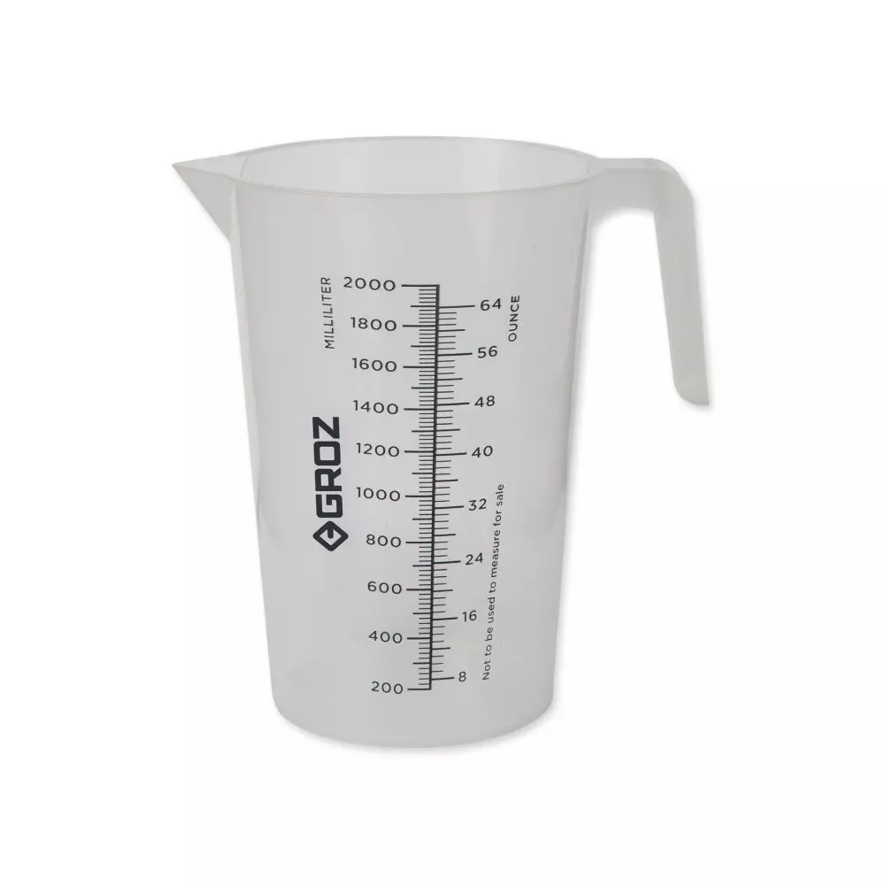 Groz Stackable Measuring Jug 2000 ml Transparent Polypropylene, JUG/2G