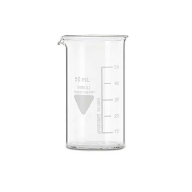 RS PRO Beaker 50 ml Capacity Borosilicate Glass 38 mm Dia, 2519325 (Pack of 10)
