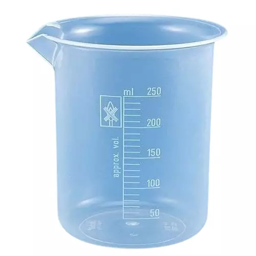 Eduscope 250 ml Measuring Beaker with Spout Transparent Polypropylene, ‎Edu-BEAKERMGL-04 (Pack of 3)