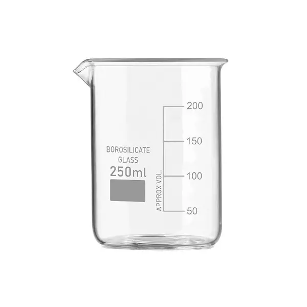 ABGIL Borosilicate Glass Beaker Low Form with Spout 250 ml Capacity, ABG739