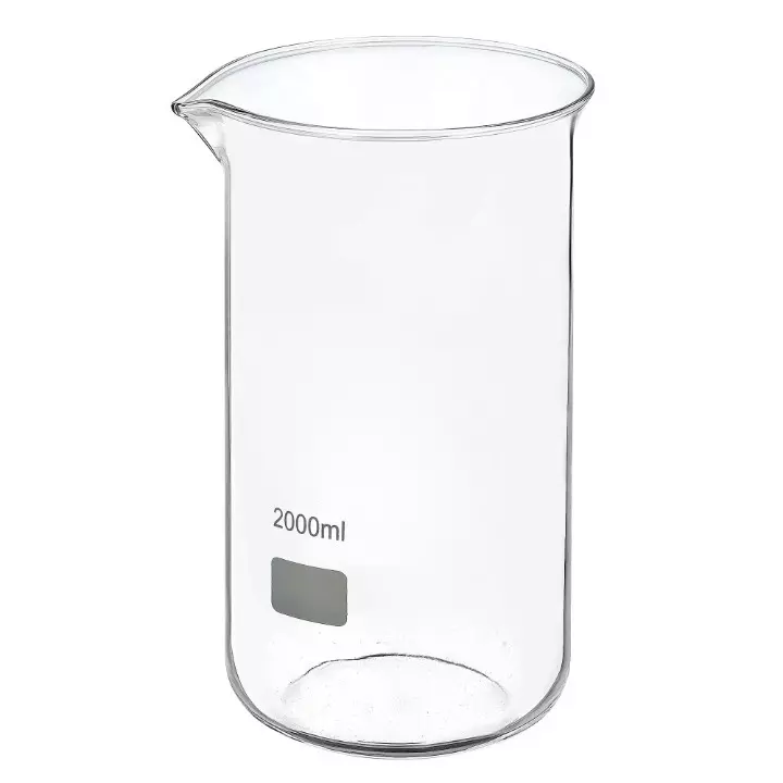 ABGIL Borosilicate Glass Beaker Long Form with Spout 2000 ml Capacity, ABG768