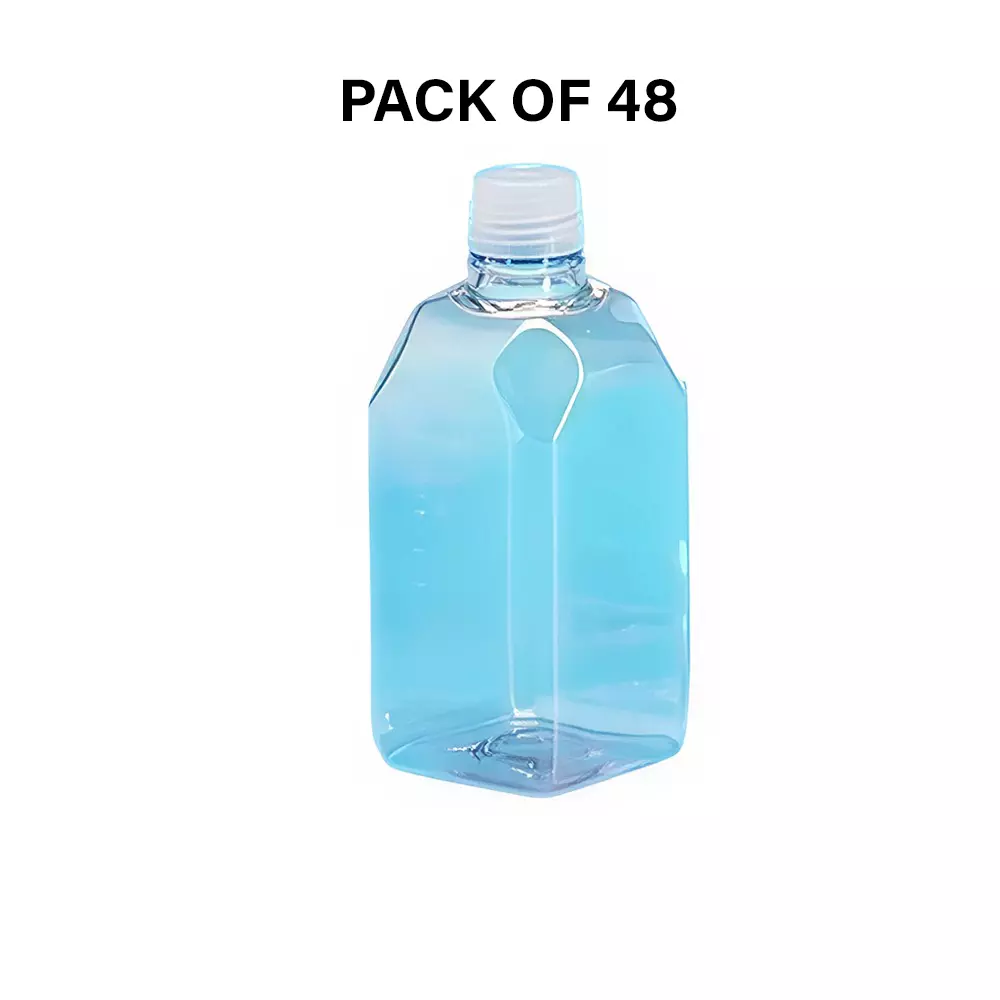 Tarson 125 ml Media Bottle Square Shape Sterile Single Wrap Individually Packed Graduated, PETG with White HDPE Closure, 581442 (Pack of 48)