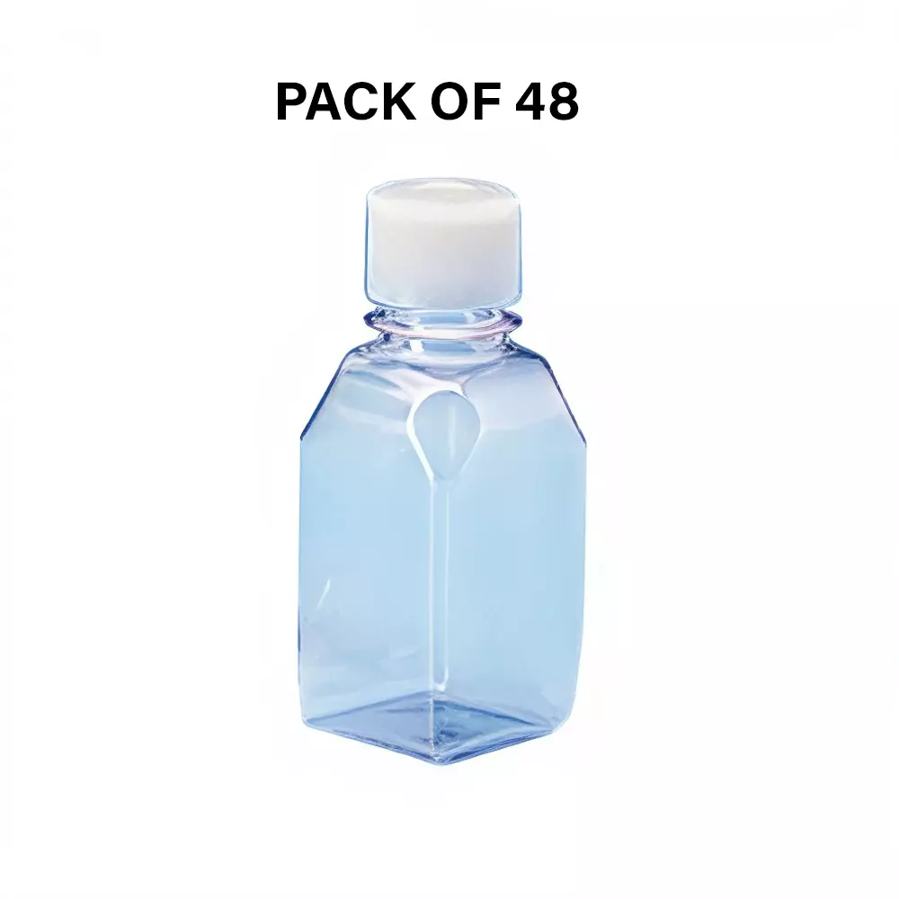 Tarson 125 ml Media Bottle Autoclavable Gamma Stable, PC with White HDPE Closure, Tray Pack, 581402GS (Pack of 48)