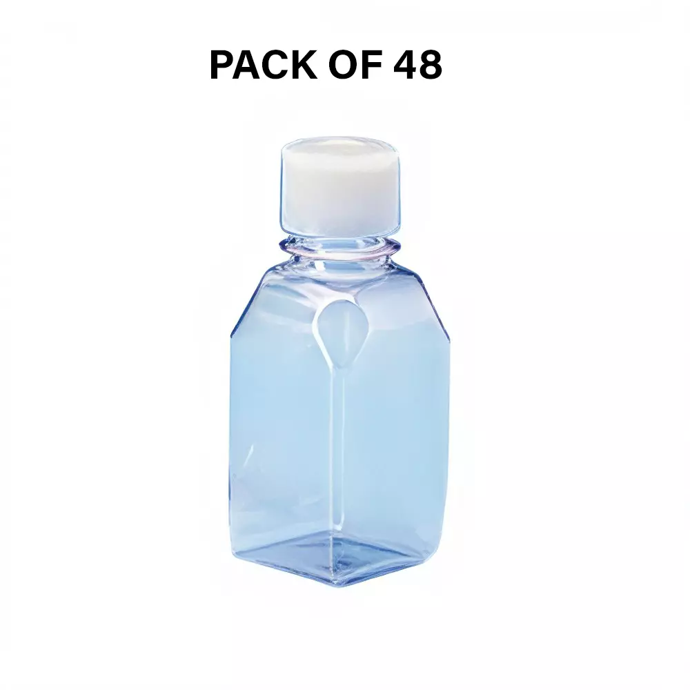 Tarson 250 ml Media Bottle Autoclavable Gamma Stable, PC with White HDPE Closure, Tray Pack, 581403GS (Pack of 48)