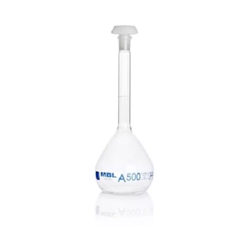 RS PRO Lab Bottle 10 ml Capacity Borosilicate Glass Volumetric Flask Narrow Neck Green 90 mm, 2519410 (Pack of 5)