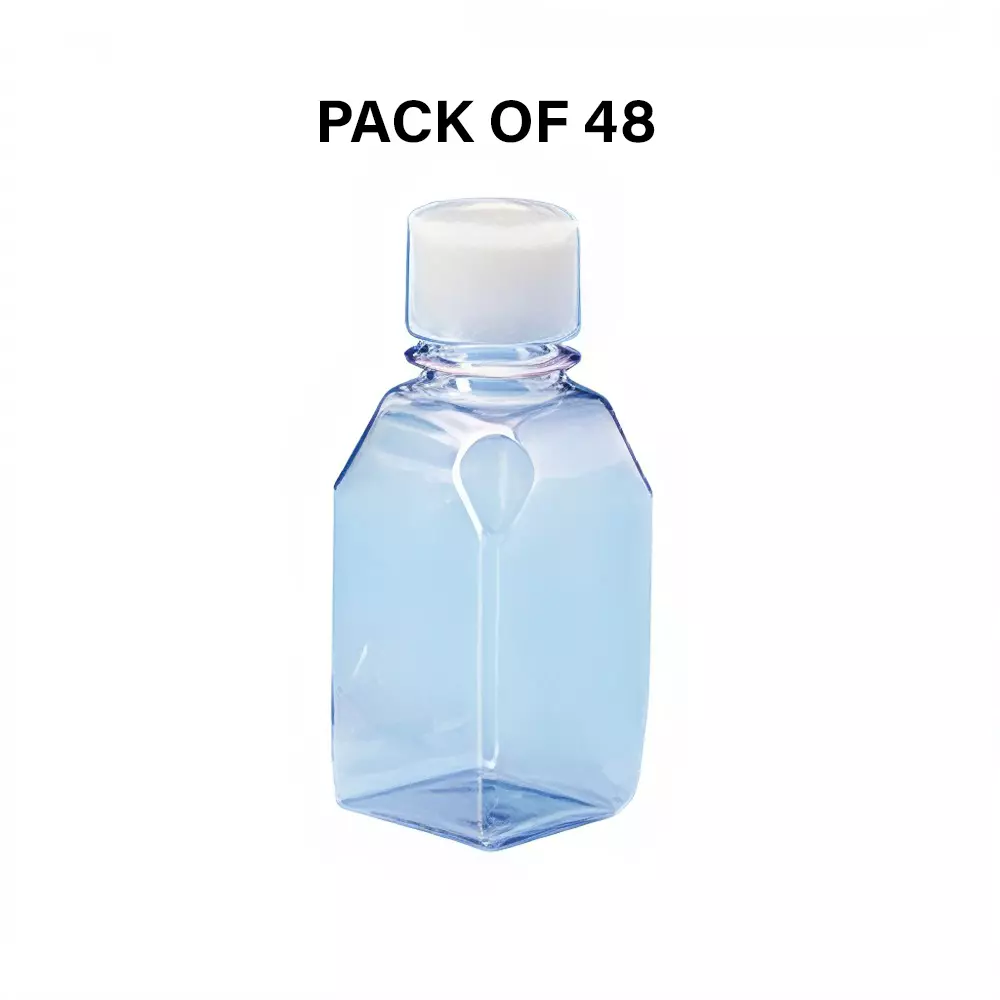Tarson 250 ml Media Bottle Sterile, PC with White HDPE Closure, Tray Pack, 581403S (Pack of 48)